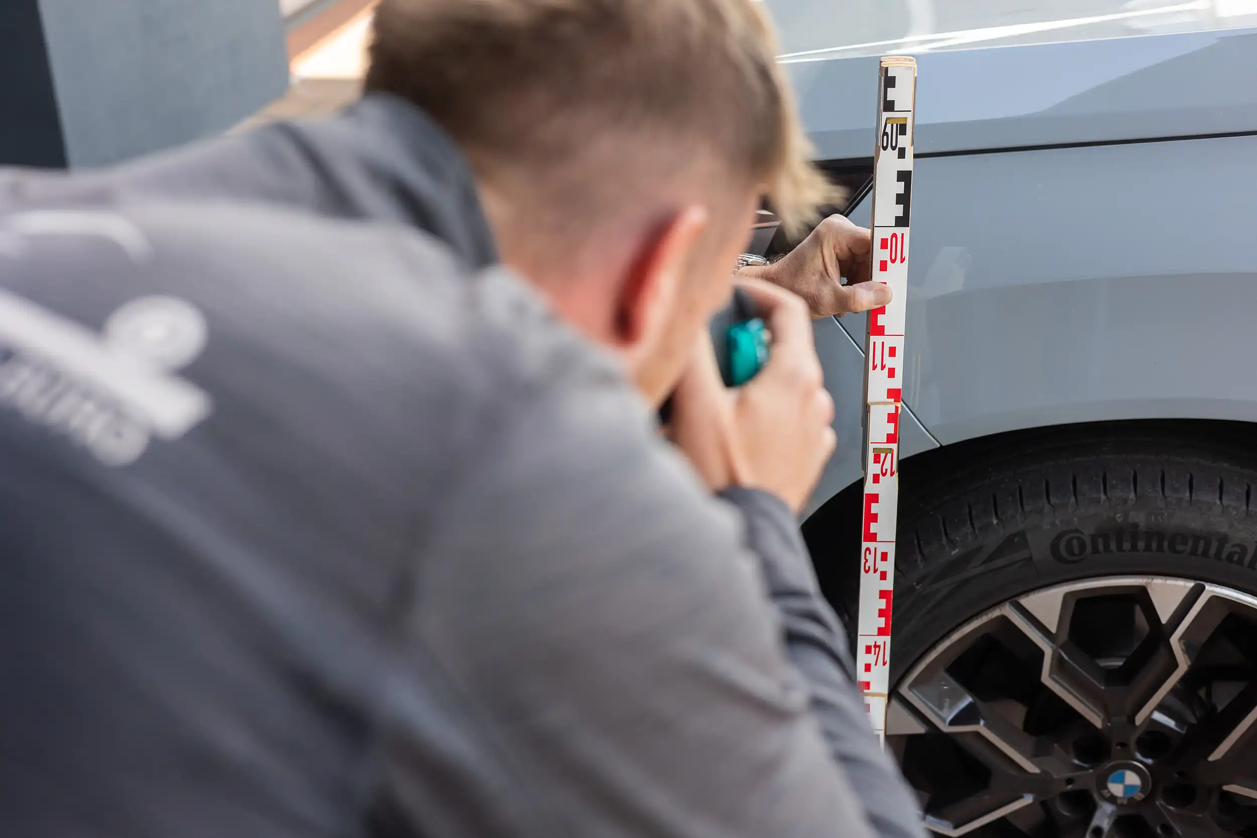 Fotografieren des Schaden am Auto